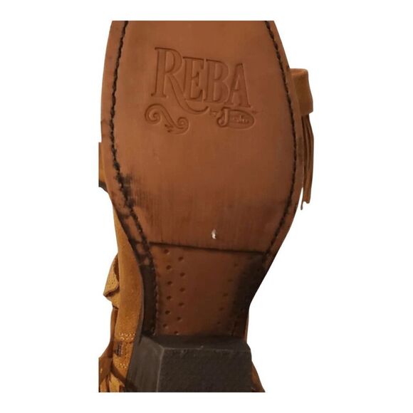 JUSTIN BOOTS Reba Brown Suede Western Boot Size 8.5B - Picture 6 of 6